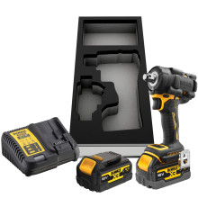 Аккумуляторный гайковерт DEWALT DCF921P2G, 18 В, 610 Нм, 3550 уд/мин, с 2 АКБ 5 Ач и ЗУ, в чехле (DCF921P2G-QW)