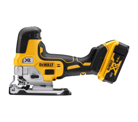 Аккумуляторный лобзик DEWALT DCS335P2, 18 В, 3200 ход/мин, 26 мм, с 2 АКБ 5 Ач и ЗУ, в кейсе TSTAK (DCS335P2-QW)