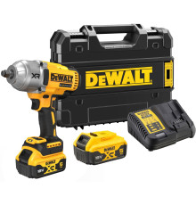 Аккумуляторный гайковерт DEWALT DCF900P2T, 18 В, 1898 Нм, 2200 уд/мин, с 2 АКБ 5 Ач и ЗУ, в кейсе TSTAK (DCF900P2T-QW)