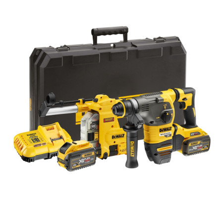 Аккумуляторный перфоратор DEWALT DCH335X2, 54 В, 3.5 Дж, 4480 уд/мин, с 2 АКБ 3 Ач и ЗУ, в кейсе (DCH335X2-QW)