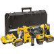 Аккумуляторный перфоратор DEWALT DCH335X2, 54 В, 3.5 Дж, 4480 уд/мин, с 2 АКБ 3 Ач и ЗУ, в кейсе (DCH335X2-QW)