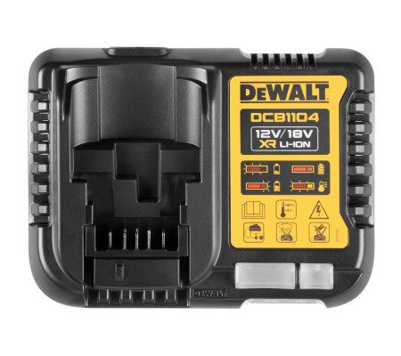 Набор DEWALT DCB1104D2: 2 АКБ DCB183, Li-Ion, 18 В, 2 Ач и зарядное устройство DCB1104, 12/18 В, 4 A (DCB1104D2-QW)