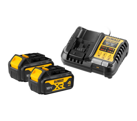 Набор DEWALT DCB1104M2: 2 АКБ DCB182, Li-Ion, 18 В, 4 Ач и зарядное устройство DCB1104, 12/18 В, 4 A (DCB1104M2-QW)