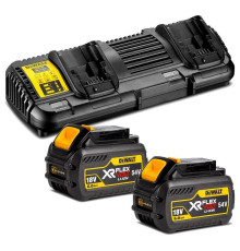 Набор DEWALT DCB132T2: 2 АКБ DCB546, Li-Ion, 18/54 В, 6/2 Ач и двойное зарядное устройство DCB132, 12/14.4/18/54 B, 2x4 А