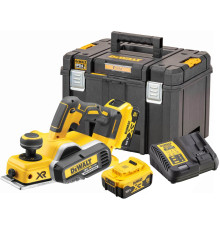 Аккумуляторный рубанок DEWALT DCP580P2, 18 В, 15000 об/мин, 82 мм, с 2 АКБ 5 Ач и ЗУ, в кейсе TSTAK (DCP580P2-QW)