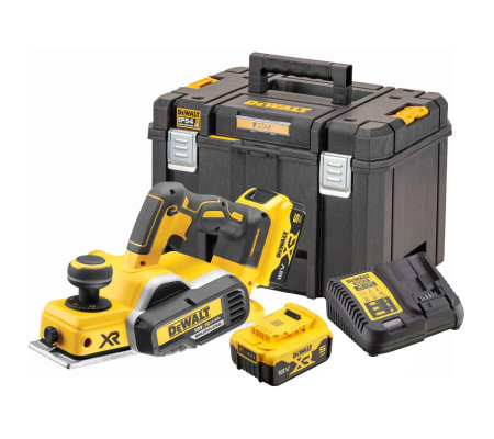 Аккумуляторный рубанок DEWALT DCP580P2, 18 В, 15000 об/мин, 82 мм, с 2 АКБ 5 Ач и ЗУ, в кейсе TSTAK (DCP580P2-QW)