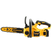 Аккумуляторная цепная пила DEWALT DCM565P1, 18 В, 30 см, 7.7 м/с, с АКБ 5 Ач и ЗУ (DCM565P1N-XJ)