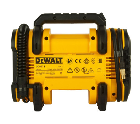Аккумуляторный компрессор DEWALT DCC018N, 18 В, 11 бар, 14.7 л/мин, без АКБ и ЗУ