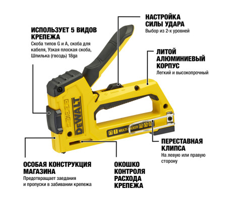 Степлер DEWALT 5 в 1 (DWHT0-TR510)