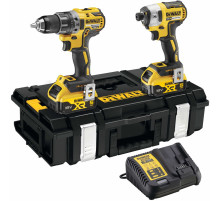 Аккумуляторный набор DEWALT DCK266P2, 18 В: ударная дрель-шуруповерт DCD796 + шуруповерт DCF887, с 2 АКБ 5 Ач и ЗУ, в кейсе
