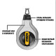 Шнур разметочный DEWALT DWHT47408-0, 6:1 30м + флакон красного мелового порошка 113 г.