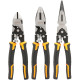 Набор DEWALT: плоскогубцы DWHT70228 + длинногубцы DWHT70230 + кусачки DWHT70229, DWHT0-70485