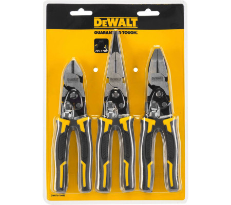 Набор DEWALT: плоскогубцы DWHT70228 + длинногубцы DWHT70230 + кусачки DWHT70229, DWHT0-70485