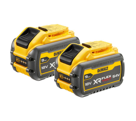 Набор DEWALT DCB132X2: 2 АКБ DCB547, Li-Ion, 18/54 В, 9/3 Ач и двойное зарядное устройство DCB132, 12/14.4/18/54 B В, 2x4 А