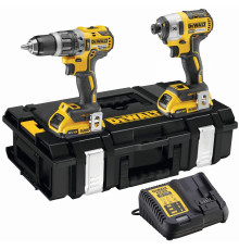 Аккумуляторный набор DEWALT DCK266D2, 18 В: ударная дрель-шуруповерт DCD796 + шуруповерт DCF887, с 2 АКБ 2 Ач и ЗУ, в кейсе