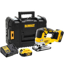 Аккумуляторный лобзик DEWALT DCS334P2, 18 В, 3200 ход/мин, 26 мм, с 2 АКБ 5 Ач и ЗУ, в кейсе TSTAK (DCS334P2-QW)