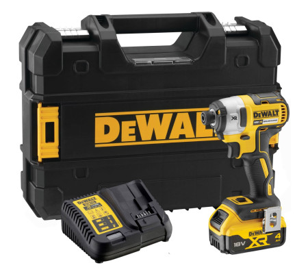 Аккумуляторный шуруповерт DEWALT DCF887M1, 18 В, 205 Нм, 3800 уд/мин, с АКБ 4 Ач и ЗУ, в кейсе TSTAK (DCF887M1-QW)