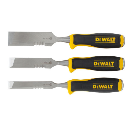 Набор стамесок DEWALT DWHT0-16148, с дополнительной режущей кромкой, 18/25/32 мм, 3 шт.