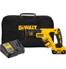 Аккумуляторная сабельная пила DEWALT DCS367P1, 18 В, 2900 ход/мин, 28.6 мм, с АКБ 5 Ач и ЗУ, в сумке (DCS367P1-QW)