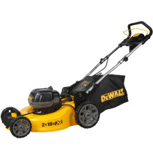 Аккумуляторная газонокосилка DEWALT DCMW564P2, 2х18 В, 3300 об/мин, 55 л, с 2 АКБ 5 Ач и ЗУ (DCMW564P2-QW)