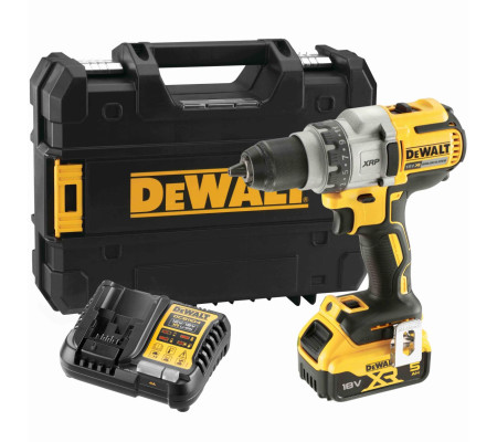 Аккумуляторная дрель-шуруповерт DEWALT DCD991P1T, 18 В, 2000 об/мин, с АКБ 5 Ач и ЗУ, в кейсе TSTAK (DCD991P1NT-XJ)