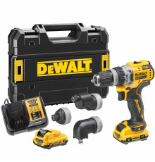 Дрель-шуруповерт DEWALT DCD703L2T, 12 В, 58 Нм, 1500 об/мин, с набором насадок, 2 АКБ 3 Ач и ЗУ, в кейсе TSTAK (DCD703L2T-QW)