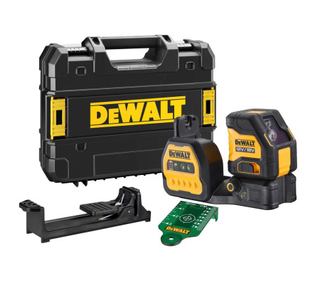 Аккумуляторный лазерный построитель плоскостей DEWALT DCE088NG18, 12/18 В, зеленый луч, 30 м, без АКБ и ЗУ, в кейсе TSTAK