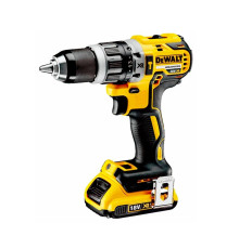Ударная дрель-шуруповерт DEWALT DCD796D2, 18 В, 2000 об/мин, 34000 уд/мин, с 2 АКБ 2 Ач и ЗУ, в кейсе (DCD796D2-QW)