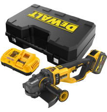Аккумуляторная угловая шлифмашина DEWALT DCG460Y1K, 54 В, 230 мм, 6000 об/мин, с АКБ 2 Ач и ЗУ, в кейсе (DCG460Y1NK-XJ)