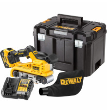 Аккумуляторная ленточная шлифмашина DEWALT DCW220P1T, 18 В, 320 м/мин, с АКБ 5 Ач и ЗУ, в кейсе TSTAK
