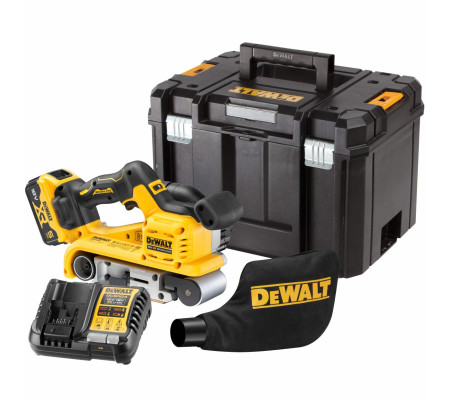 Аккумуляторная ленточная шлифмашина DEWALT DCW220P1T, 18 В, 320 м/мин, с АКБ 5 Ач и ЗУ, в кейсе TSTAK