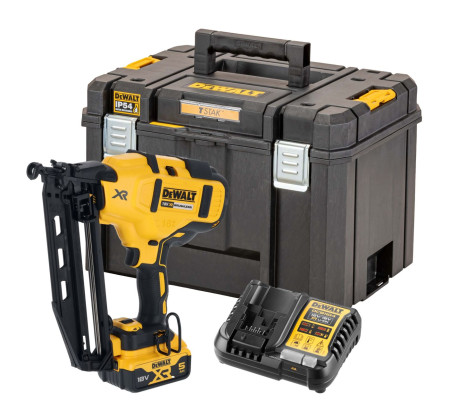 Аккумуляторный шпилькозабивной пистолет DEWALT DCN660P1T, 18 В, 48 Дж, с АКБ 5 Ач и ЗУ, в кейсе TSTAK