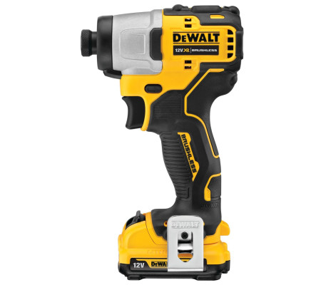Аккумуляторный бесщеточный ударный шуруповерт DEWALT, 12 В, 163 Нм, 3600 уд/мин, 2850 об/мин, c 2 АКБ 2 Ач и ЗУ, в кейсе TSTAK, DCF801D2