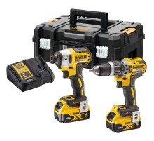 Аккумуляторный набор DEWALT DCK266M2T, 18 В: ударная дрель-шуруповерт + шуруповерт, с 2 АКБ 4 Ач и ЗУ, в кейсе TSTAK