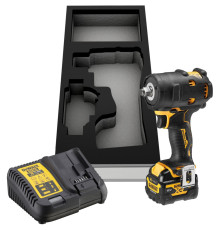 Аккумуляторный гайковерт DEWALT DCF901P1G, 12 В, 340 Нм, 3250 уд/мин, с АКБ 5 Ач и ЗУ, в чехле (DCF901P1G-QW)