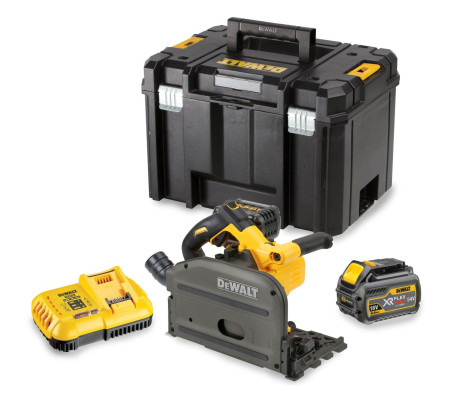 Аккумуляторная дисковая пила DEWALT DCS520T2, 54 В, 165 мм, 4200 об/мин, с 2 АКБ 2 Ач и ЗУ, в кейсе TSTAK (DCS520T2-QW)