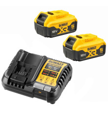 Набор DEWALT DCB1104P2: 2 АКБ DCB184, Li-Ion, 18 В, 5 Ач и зарядное устройство DCB1104, 12/18 В, 4 A (DCB1104P2-QW)