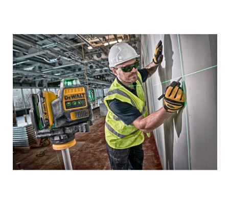 Аккумуляторный лазерный нивелир DEWALT DCE089D1G, 12 В, зеленый луч, 35 м, с АКБ 2 Ач и ЗУ, в кейсе TSTAK (DCE089D1G-QW)