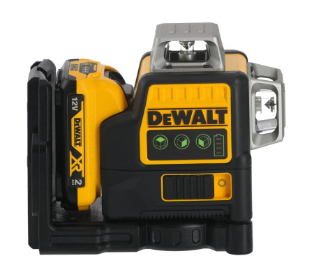 Аккумуляторный лазерный нивелир DEWALT DCE089D1G, 12 В, зеленый луч, 35 м, с АКБ 2 Ач и ЗУ, в кейсе TSTAK (DCE089D1G-QW)