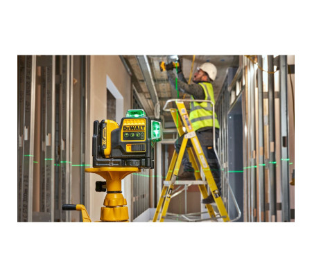 Аккумуляторный лазерный нивелир DEWALT DCE089D1G, 12 В, зеленый луч, 35 м, с АКБ 2 Ач и ЗУ, в кейсе TSTAK (DCE089D1G-QW)