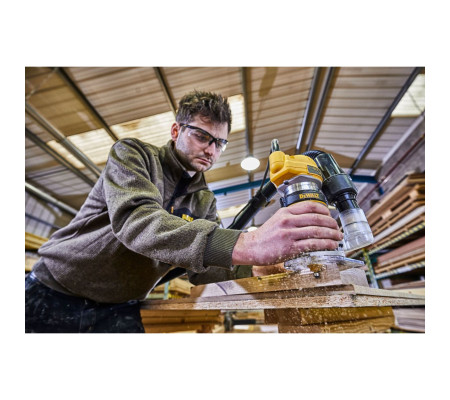 Кромочный фрезер DEWALT D26200, 900 Вт, 27000 об/мин, 55 мм (D26200-QS)