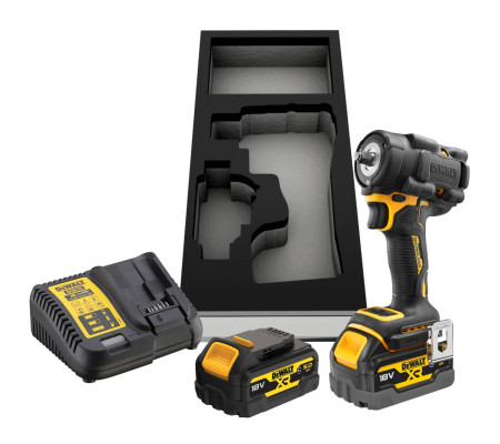 Аккумуляторный гайковерт DEWALT DCF923P2G, 18 В, 610 Нм, 3550 уд/мин, с 2 АКБ 5 Ач и ЗУ, в чехле (DCF923P2G-QW)