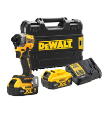 Аккумуляторный шуруповерт DEWALT DCF850P2T, 18 В, 206.2 Нм, 3800 уд/мин, с 2 АКБ 5 Ач и ЗУ, в кейсе TSTAK (DCF850P2T-QW)