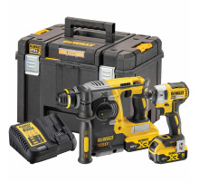 Аккумуляторный набор DEWALT DCK2532P2, 18 В: перфоратор DCH273 + шуруповерт DCF887, с 2 АКБ 5 Ач и ЗУ, в кейсе TSTAK