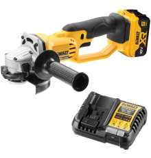 Аккумуляторная угловая шлифмашина DEWALT DCG412P1, 18 В, 125 мм, 7000 об/мин, с АКБ 5 Ач и ЗУ (DCG412P1N-XJ)