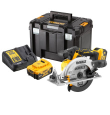 Аккумуляторная дисковая пила DEWALT DCS565P2, 18 В, 165 мм, 4950 об/мин, с 2 АКБ 5 Ач и ЗУ, в кейсе TSTAK