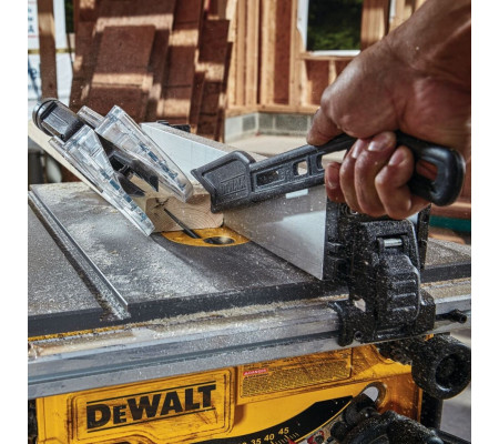 Дисковая настольная пила DEWALT DWE7485RS, 1850 Вт, 210 мм, 5800 об/мин, с подставкой на колесах (DWE7485RS-QS)