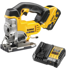 Аккумуляторный лобзик DEWALT DCS331P1, 18 В, 3000 ход/мин, 26 мм, с АКБ 5 Ач и ЗУ (DCS331P1N-XJ)