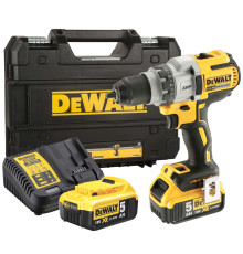 Аккумуляторная дрель-шуруповерт DEWALT DCD991P2, 18 В, 2000 об/мин, с 2 АКБ 5 Ач и ЗУ, в кейсе TSTAK (DCD991P2-QW)