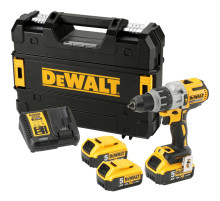 Дрель-шуруповерт DEWALT DCD996P3, 18 В, 2250 об/мин, 38250 уд/мин, с 3 АКБ 5 Ач и ЗУ, в кейсе TSTAK (DCD996P3-QW)